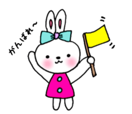 cheek pink rabbit3 sticker #10790643