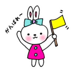 cheek pink rabbit3 sticker #10790643