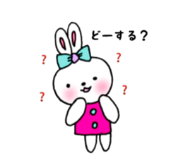 cheek pink rabbit3 sticker #10790645