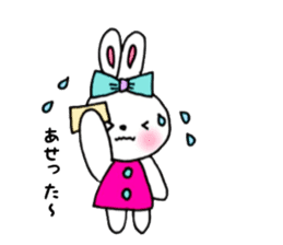 cheek pink rabbit3 sticker #10790646