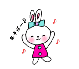 cheek pink rabbit3 sticker #10790647