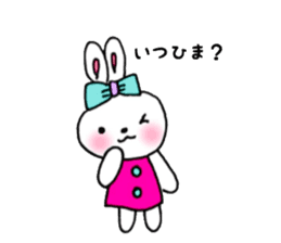 cheek pink rabbit3 sticker #10790648