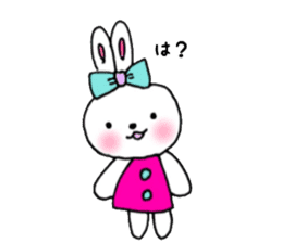 cheek pink rabbit3 sticker #10790649