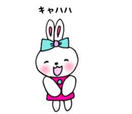 cheek pink rabbit3 sticker #10790650