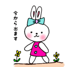 cheek pink rabbit3 sticker #10790651