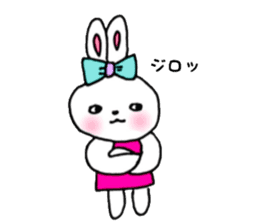 cheek pink rabbit3 sticker #10790652