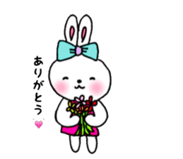 cheek pink rabbit3 sticker #10790653
