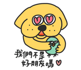 Lazy dog Yummy sticker #10793301