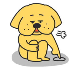 Lazy dog Yummy sticker #10793330