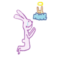 rabbit rabbit :3 sticker #10794073