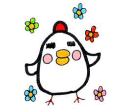 Chicken red cheeks sticker #10795156