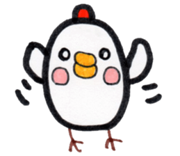 Chicken red cheeks sticker #10795161