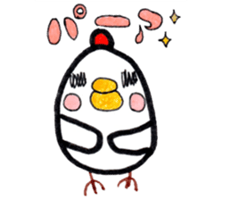 Chicken red cheeks sticker #10795166