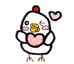 Chicken red cheeks sticker #10795170