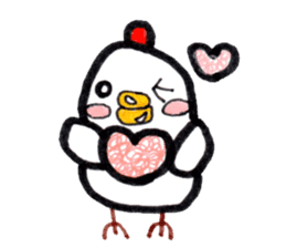 Chicken red cheeks sticker #10795170
