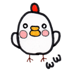 Chicken red cheeks sticker #10795171