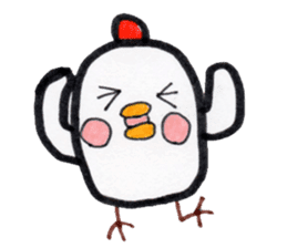 Chicken red cheeks sticker #10795173