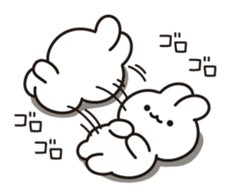 Soft and fat rabbit sticker #10795441