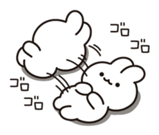 Soft and fat rabbit sticker #10795441