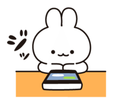 Soft and fat rabbit sticker #10795442