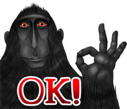 black macaque monkey Sticker sticker #10797096