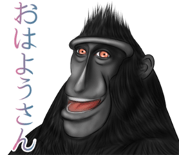 black macaque monkey Sticker sticker #10797098