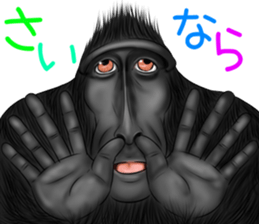 black macaque monkey Sticker sticker #10797100