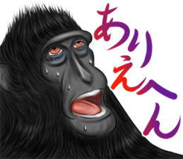 black macaque monkey Sticker sticker #10797102