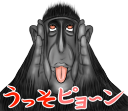 black macaque monkey Sticker sticker #10797105