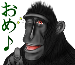 black macaque monkey Sticker sticker #10797115