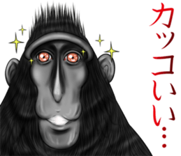 black macaque monkey Sticker sticker #10797123
