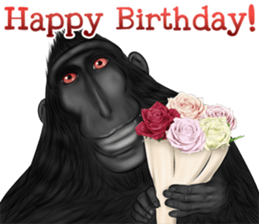 black macaque monkey Sticker sticker #10797126