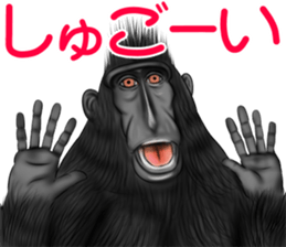 black macaque monkey Sticker sticker #10797127
