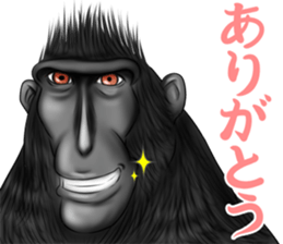 black macaque monkey Sticker sticker #10797128