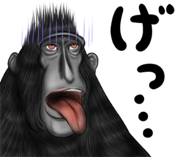 black macaque monkey Sticker sticker #10797130