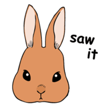 A sharp-tongued cute rabbit. sticker #10797336