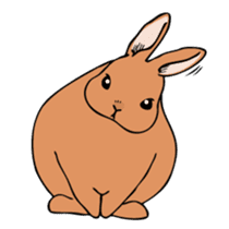 A sharp-tongued cute rabbit. sticker #10797341