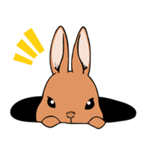 A sharp-tongued cute rabbit. sticker #10797344
