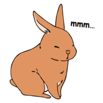 A sharp-tongued cute rabbit. sticker #10797348