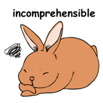 A sharp-tongued cute rabbit. sticker #10797351