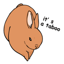 A sharp-tongued cute rabbit. sticker #10797352