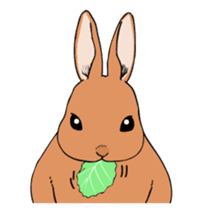 A sharp-tongued cute rabbit. sticker #10797358