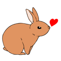 A sharp-tongued cute rabbit. sticker #10797360
