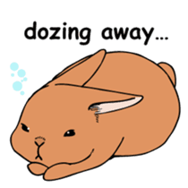 A sharp-tongued cute rabbit. sticker #10797362