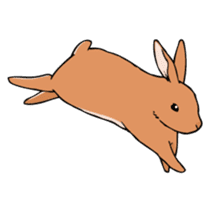 A sharp-tongued cute rabbit. sticker #10797364