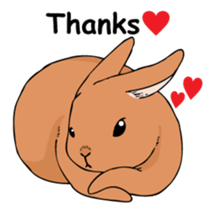 A sharp-tongued cute rabbit. sticker #10797372