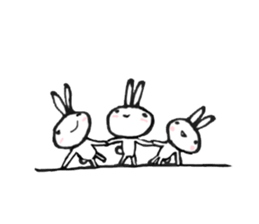 Usausausa rabbit sticker #10798019