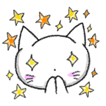 White Cat Yuzu Chan sticker #10798285