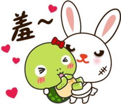 Baby baby rabbit turtle love story sticker #10798296