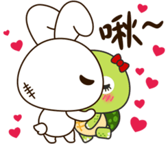 Baby baby rabbit turtle love story sticker #10798297